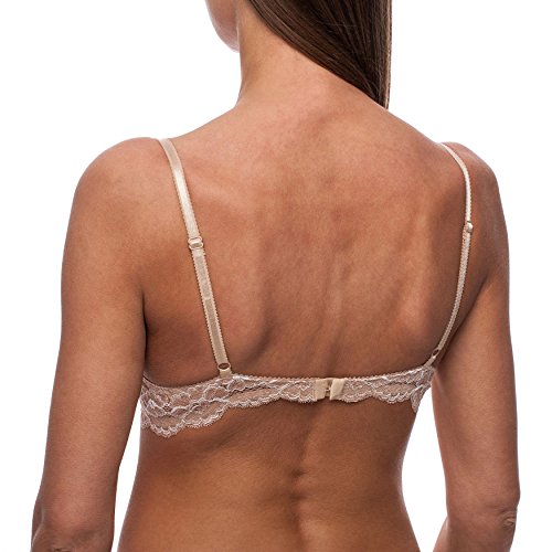 frugue Sujetador Push Up Sexy con Relleno Encaje Mujer Chocolate ES 90C (EU 75C)