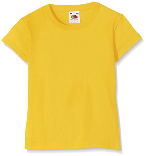 Fruit of the Loom SS079B, Camiseta Para Niños, Amarillo (Sunflower Yellow), 7/8 Años