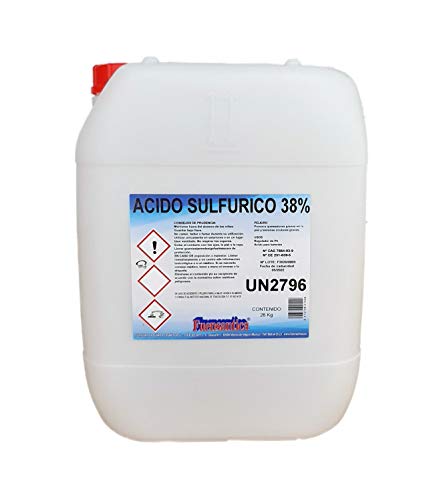 Fuensantica Ácido Sulfúrico 38% / Reductor de Ph para Piscina 13 Kg.