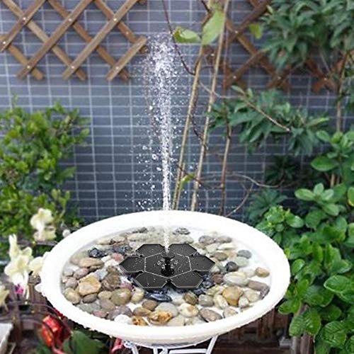 Fuente solar de 2,4 W, bomba solar para pozos con forma de flor, mini panel solar resistente al agua, con bomba sumergible para estanques de jardín, contenedores de peces, fuentes de jardín