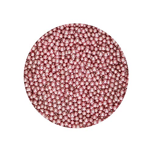 FunCakes Perlas de Azúcar -Rosa Metalizado