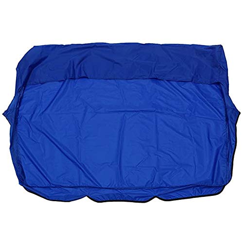 Funda de cojín de columpio, impermeable, 3 plazas, funda de cojín para silla de jardín al aire libre o patio hamaca – 150 x 50 x 10 cm, azul