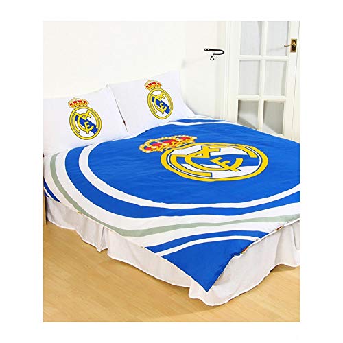 Funda de edredón reversible individual y funda de almohada del Real Madrid FC