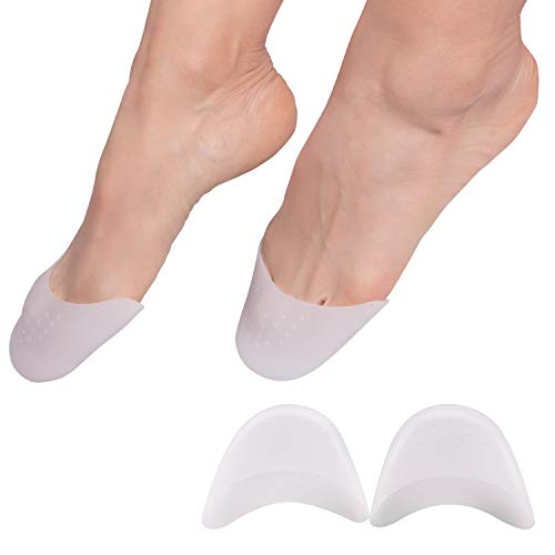 Funda de Gel para los Dedos de los Pies con protección para el antepié, fundas para pies con almohadillas metatarsales, cubierta protectora del pie de ballet para Zapatos de Tacón Alto, 2 pares