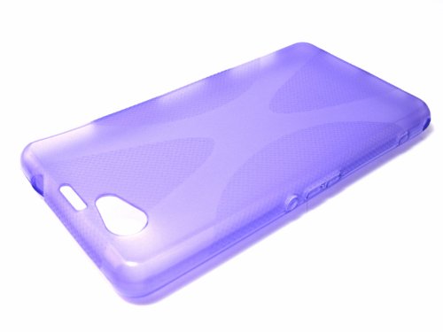 Funda Gel TPU Morada Sony Xperia Z1 Compact Modelo X Line