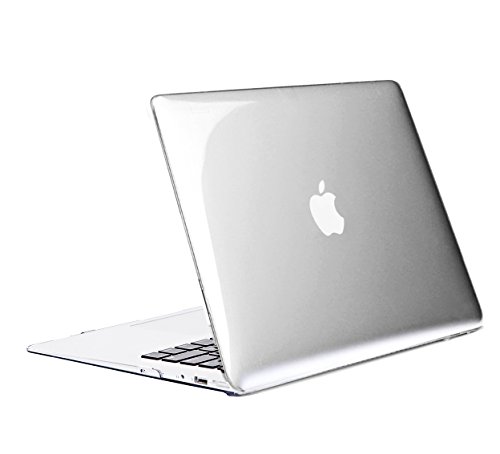 Funda MacBook Air 13 pulgadas (Versión: 2010-2017),TECOOL Delgado Cubierta Plástico Dura Case Carcasa con Tapa del Teclado para MacBook Air 13.3 Pulgada (Modelo: A1466 / A1369) - Cristal Clara