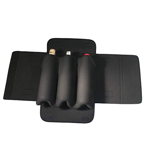 Funda protectora de neopreno para botella de vino, para 3 botellas de 75 cl, champán, fundas de cojín para equipaje y avión, transporte seguro