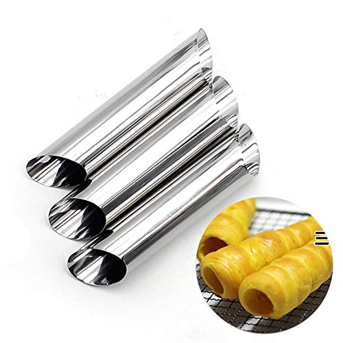 Funihut 12pcs Tubos en INOX Acero Inoxidable Espiral Tubo (ánodo) Espiral galletitas Pan Tuercas Molde para Horno