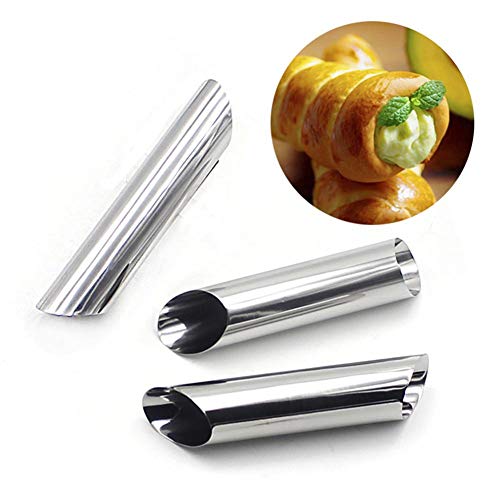 Funihut 12pcs Tubos en INOX Acero Inoxidable Espiral Tubo (ánodo) Espiral galletitas Pan Tuercas Molde para Horno