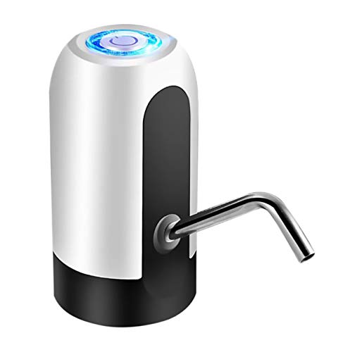 furein Dispensador Bomba de Agua Eléctrico Universal, Recargable por USB, Color Blanco, Tamaño (6x6x13cm)