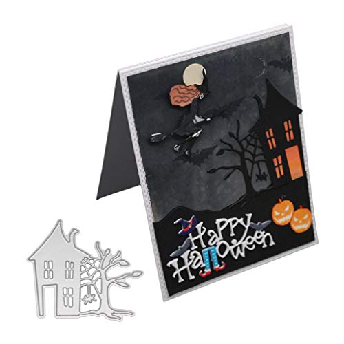fxco Halloween – Troqueles Plantilla DIY Scrapbooking präge Papel Tarjetas wohnkultur de Halloween casa encantada