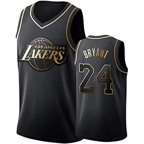 FYPARF Camiseta De Baloncesto para Hombres # 24 Camiseta De Kobe Bryant Lakers Camiseta Sin Mangas Unisex De Malla Bordada Camiseta De Baloncesto Swingman Top Chalecos Sin Mangas Bordados (A,L)