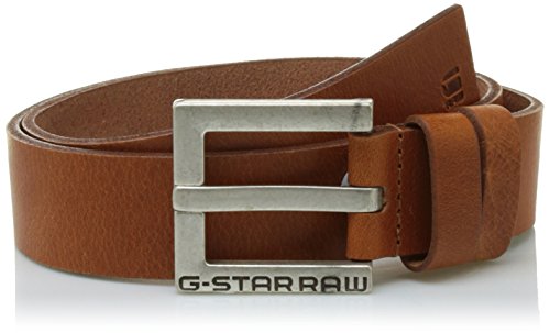 G-STAR RAW Duko Belt Cinturón, Marrón (Dk Cognac/antic Silver 8128), 100 para Hombre