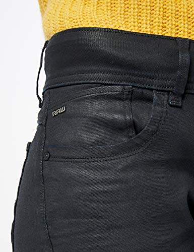 G-STAR RAW Lynn Mid Waist Skinny Vaqueros, Negro (3D Dark Aged 8469), 26W / 34L para Mujer