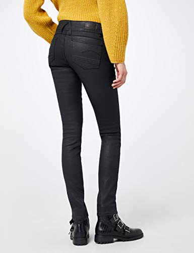 G-STAR RAW Lynn Mid Waist Skinny Vaqueros, Negro (3D Dark Aged 8469), 26W / 34L para Mujer