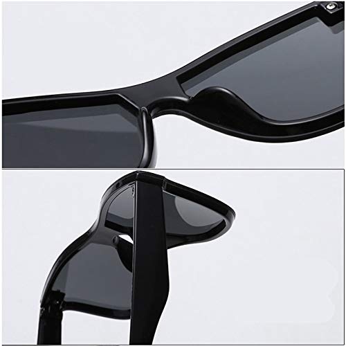 Gafas de sol IBHT siamés Gafas de sol Hombres Arroz Uñas Señoras Gafas de sol de lujo colorido retro Gafas de sol rosa espejo para las mujeres nuevo Plateado plata plata