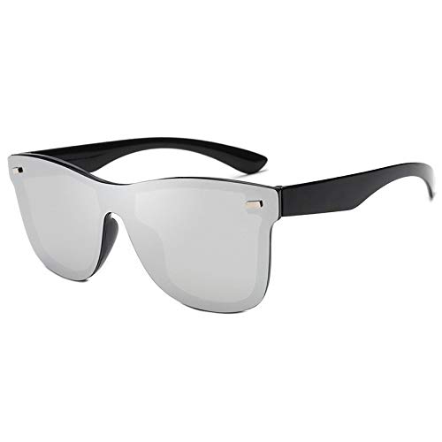 Gafas de sol IBHT siamés Gafas de sol Hombres Arroz Uñas Señoras Gafas de sol de lujo colorido retro Gafas de sol rosa espejo para las mujeres nuevo Plateado plata plata