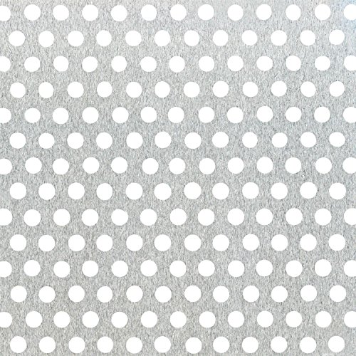 GAH-ALBERTS 464240 - Chapa perforada - agujero redondo, aluminio, blanco, 250 X 500 X 0,8 Mm