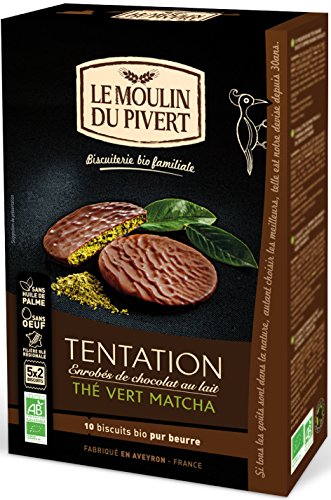 Galletas tentación té verde matcha BIO - Le Moulin du Pivert - 130g (BIO)