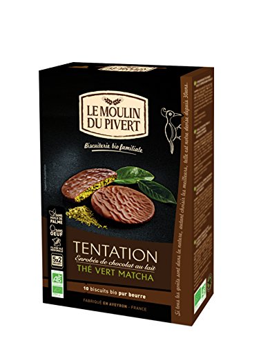 Galletas tentación té verde matcha BIO - Le Moulin du Pivert - 130g (caja de 12 uds) Total: 1560 g