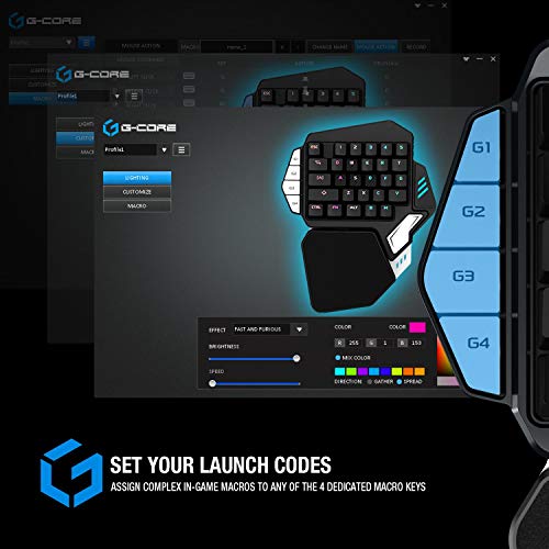 GameSir Z1 Teclado Mecánico con Cable de Blue Switch para Juegos de Una Mano con RGB Retroiluminación con Interruptores de Teclas Azules para Windows PC