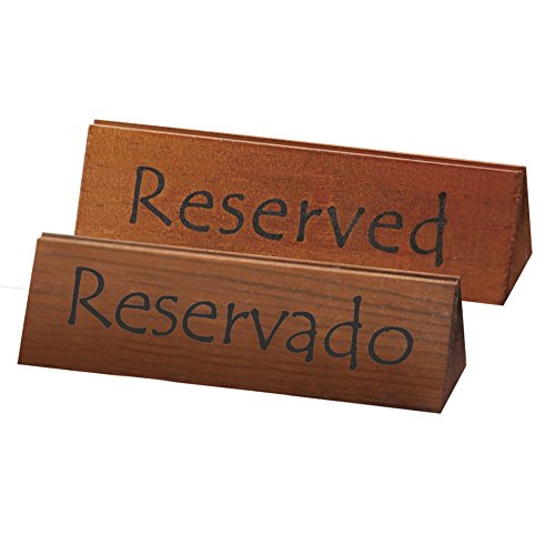 García de Pou Signos de Mesa Reservado, Madera, Natural, 15 x 4.4 x 4.4 cm, 10 Unidades