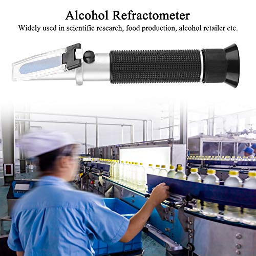 Garosa Refractómetro De Alcohol Rango De Compensación Automática De Temperatura 0-80% v/v Instrumentos De Probador De Licores De Vino