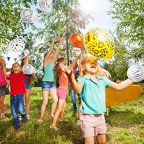 Gejoy 60 Piezas de Jungla Estampado de Animales Globos Jungla zoológico Animales Globo para la decoración del Partido