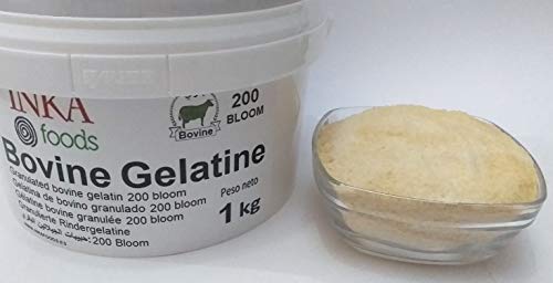 Gelatina granulada de bovino, 200 bloom, sabor neutro - 1kg