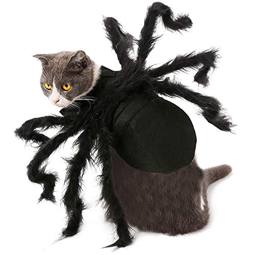 Geneic Disfraces de Halloween para Perros Gatos Mascotas Ropa Arañas Horribles Mascotas Divertidas Disfraz de Cosplay Pequeño Tamaño Mediano (S)