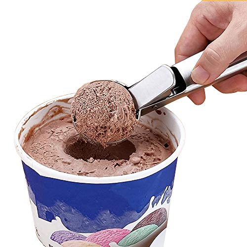 Generies 430 Cuchara de Helado Acero Inoxidable para Postres Frutas Galletas Albóndigas Arroz