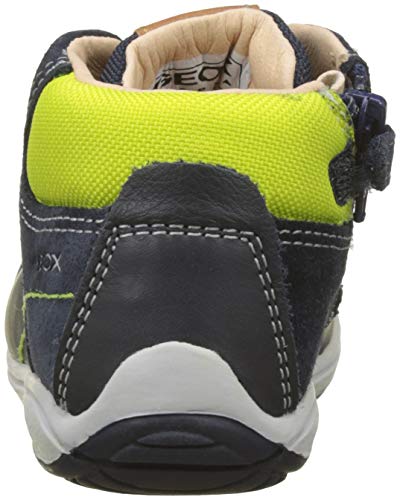 Geox B Toledo Boy A, Zapatillas para Bebés, (Navy/Lime Green Cf43s), 21 EU