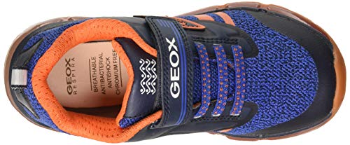 Geox J Android Boy A, Zapatilla Baja para Niños, Azul (Navy/Orange C0659), 33 EU