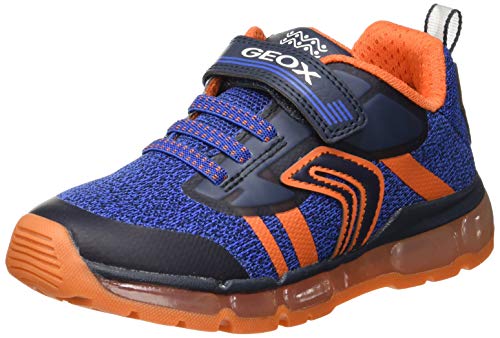 Geox J Android Boy A, Zapatilla Baja para Niños, Azul (Navy/Orange C0659), 33 EU