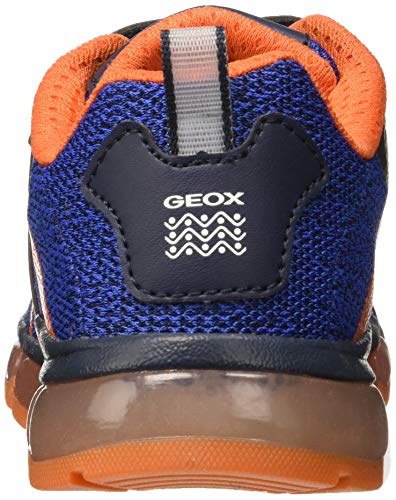 Geox J Android Boy A, Zapatilla Baja para Niños, Azul (Navy/Orange C0659), 33 EU