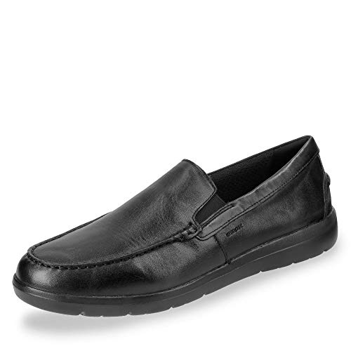 Geox U LEITAN C, Mocasines para Hombre, Negro, 44 EU