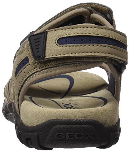 Geox UOMO Sandal Strada D, Sandalia con Pulsera para Hombre, Beige (Sand/Navy), 43 EU