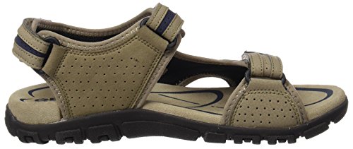 Geox UOMO Sandal Strada D, Sandalia con Pulsera para Hombre, Beige (Sand/Navy), 43 EU