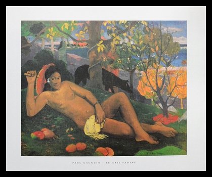 Germanposters Paul Gauguin Te Arii Vahine - Póster artístico en marco de aluminio (50 x 60 cm), color negro