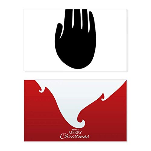 Gesture - Tarjeta de Navidad con diseño de silueta de Navidad, color negro