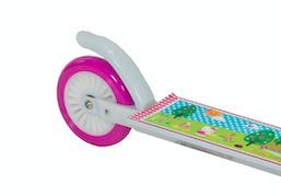 GIL-Design Hello Kitty - Patinete de aluminio para niña, color rosa, con licencia de dos ruedas, plegable, altura ajustable, capacidad de carga máxima de 50 kg, para niños a partir de 5 años