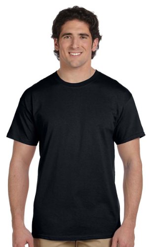 Gildan Camiseta para hombre Ultra con cuello sellado, preencogida - negro - X-Large