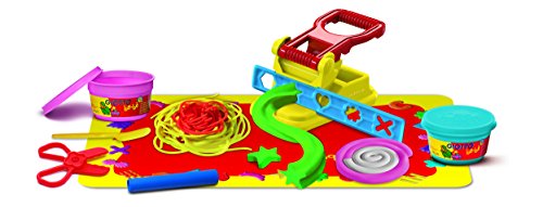 Giotto be-bè 465900 - Máquina extrusora de súper pasta para jugar con 4 moldes, 3 accesorios y 5 botes de paste de 100 g, colores surtidos