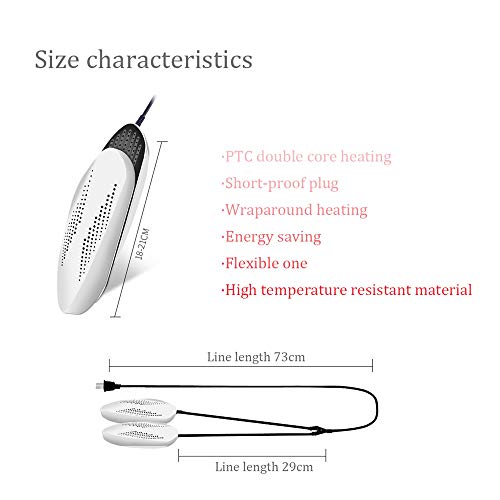 GJQDDP Secador de Calzado Zapatos, secador de Botas Secado rápido Inteligente a Temperatura Constante y diseño retráctil con función de esterilización/deshumidificación/Secado.