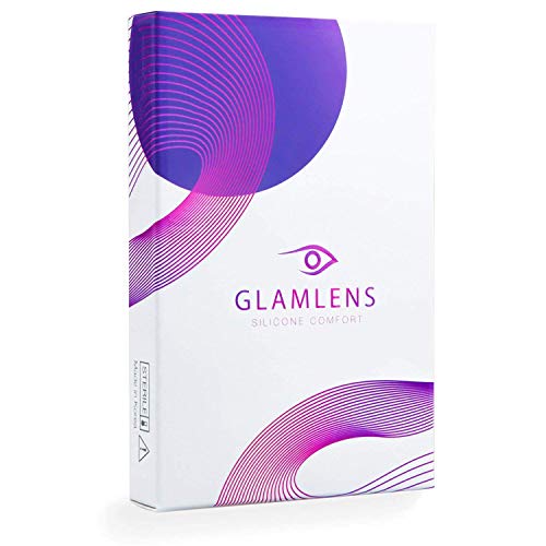 GLAMLENS lentillas de colores verdes Jasmine Light Green + contenedor. 1 par (2 piezas) - 90 Días - Sin Graduación - 0.00 dioptrías - blandos - Lentes de contacto verde de hidrogel de silicona