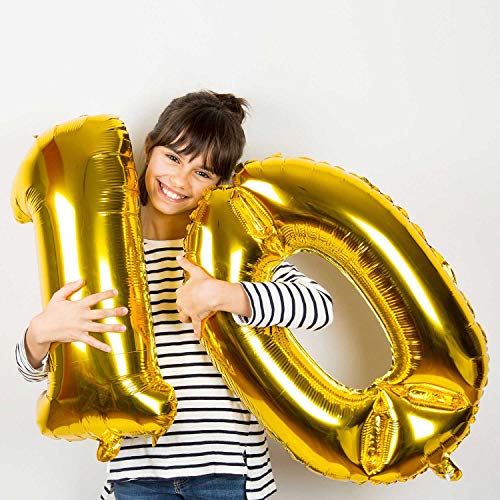 Globos de helio XXL de papel de aluminio, letras y números y caracteres en color dorado; plateado, 80 cm, gran decoración para fiesta de cumpleaños, boda, fiesta, plástico, 1 - rosa., Rosa