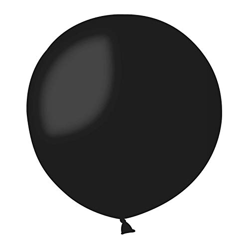 Globos Latex Redondos Gigantes 110cm Pastel Negro PL14