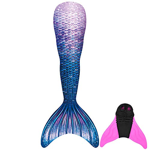 GNFUN Cola de Sirena para Nadar con Aleta de Sirena de 110-170 cm de Altura, Adecuada para niñas y Adultos