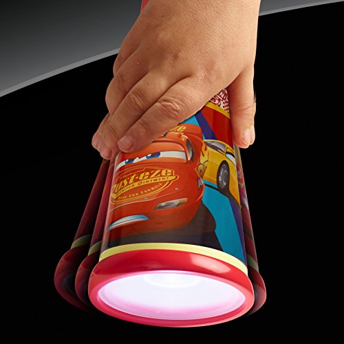 GoGlow Disney Cars Luz de Noche y Linterna Giratoria, Rojo