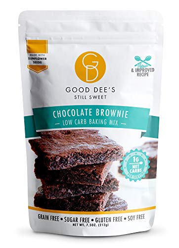 Good Dee's Cookie Mix Baja en carbohidratos, sin azúcar, gluten Brownie Mix libre de 7,5 oz